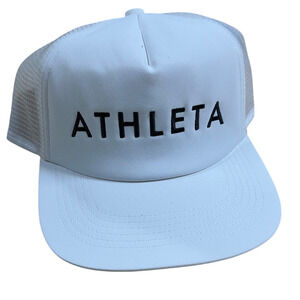 Athleta Icon Trucker Hat One Size Adjustable White New With Tags